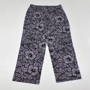 Worthington Purple Floral Wide Leg Pants